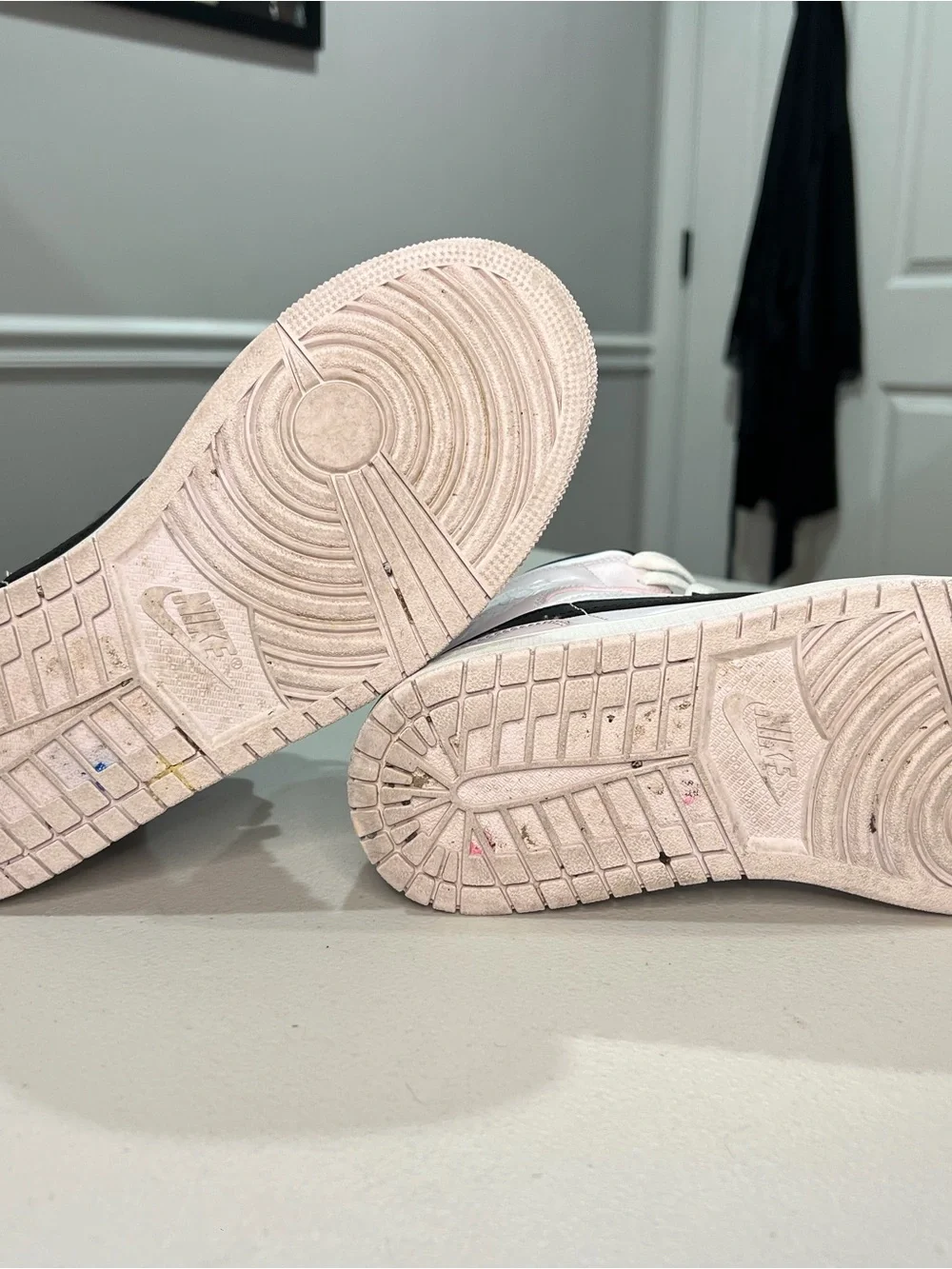 Jordan Mid-Top Sneakers in Pink, White & Black for Women